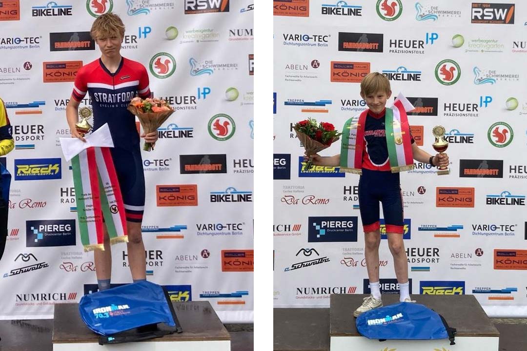 Aidan and Benedict both grab the top step of the podium