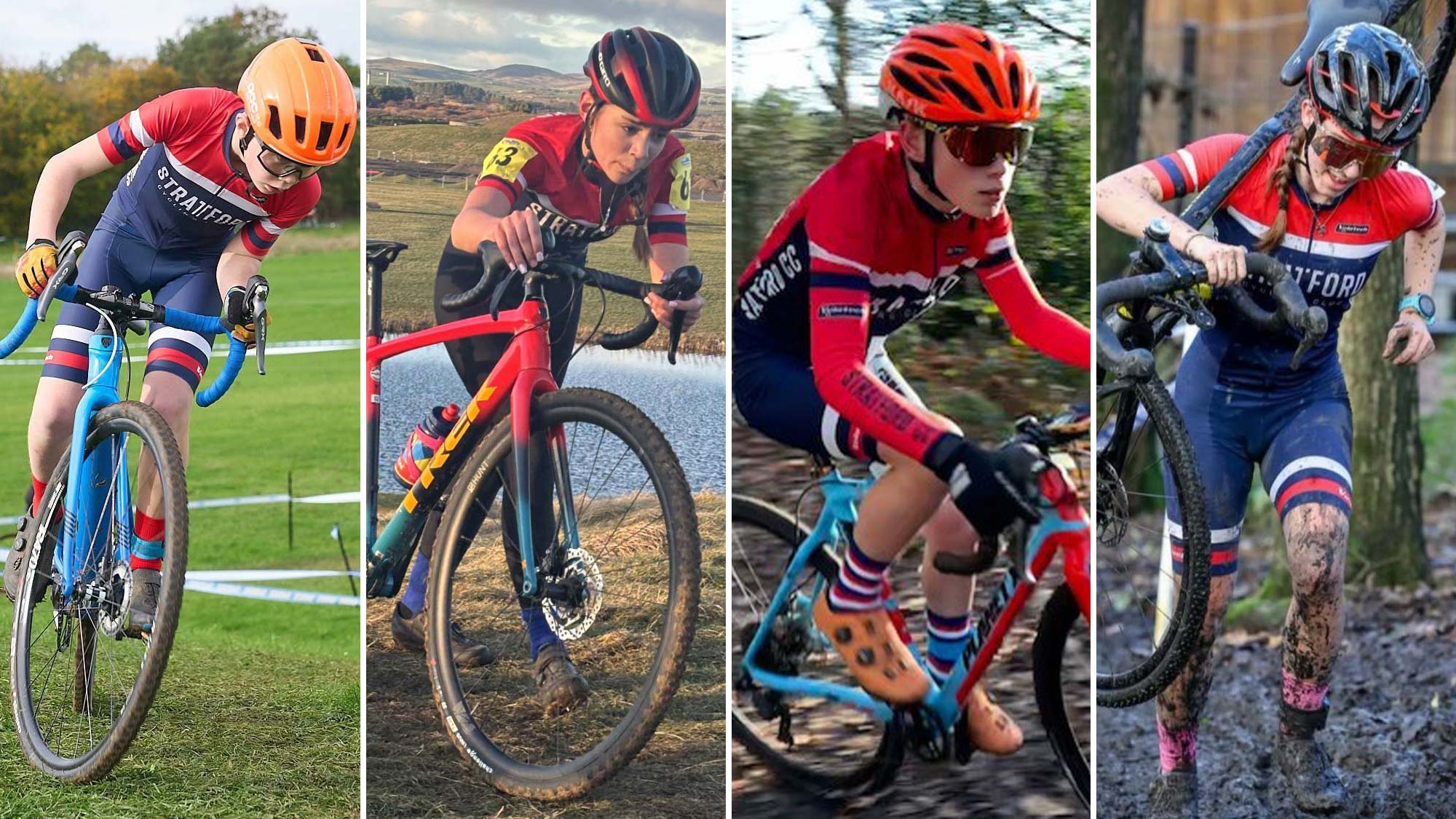 Issac, Jorgie, Nathan and Scarlett made the most of their Jim Ridler bursary during the cyclocross season.