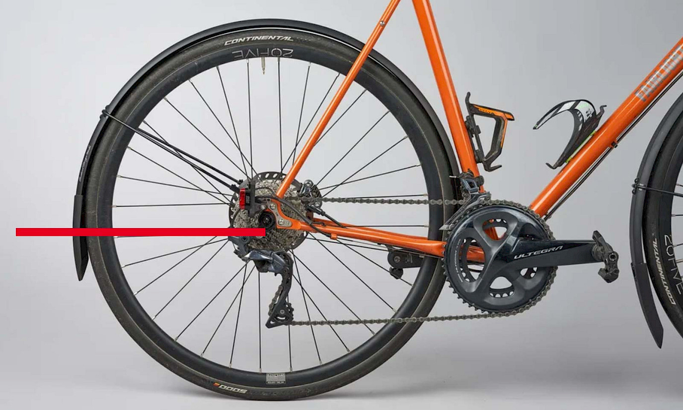 Correct rear mudguard length
